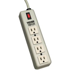 4SPDX Waber-by-Tripp Lite 4-Outlet Industrial Power Strip, 6-ft. Cord, 5-15P, Lighted On/Off Switch