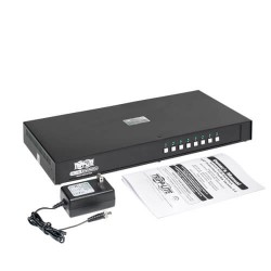 B002-DV1AC8 Secure KVM Switch, DVI to DVI - 8-Port, NIAP PP3.0 Certified, Audio, CAC Support, Single Monitor