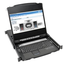 B030-008-17-IP NetDirector 8-Port 1U Rack-Mount Console HDMI KVM Switch with 17 in. LCD and IP Remote Access, Dual Rail