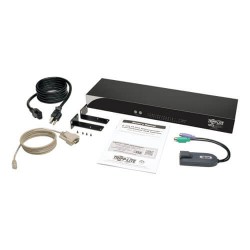 B072-016-1A NetCommander 16-Port Cat5 KVM Switch 1U Rack-Mount  with PS2 to USB Input Adapter