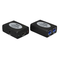 B125-150 HDMI over Dual Cat5/6 Extender Kit, In-Line Transmitter/Receiver, Video and Audio, 1920x1200 1080/24p, Up to 150-ft.