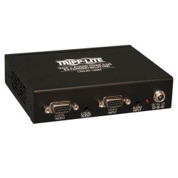 B132-004A-2 4-Port VGA with Audio over Cat5/Cat6 Extender Splitter, Box-Style Transmitter with EDID, 1920x1440 at 60Hz, Up to 1000-ft., TAA