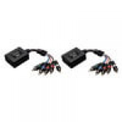 B136-101 Component Video with Stereo Audio over Cat5/Cat6 Extender Kit, In-Line Transmitter and Receiver, Up to 700-ft.