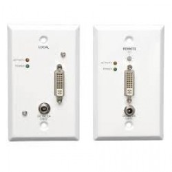 B140-1A1-WP DVI over Cat5/Cat6 Active Extender Kit, Wallplate Transmitter and Receiver, 1920x1080 at 60Hz, Up to 200-ft., TAA