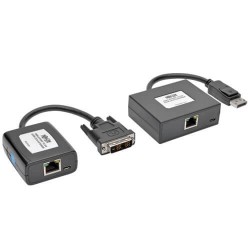 B150-1A1-DVI DisplayPort to DVI over Cat5/6 Active Extender Kit, Pigtail-Style Transmitter/Receiver, Video/Audio, 1080/60p, Up to 125-ft.