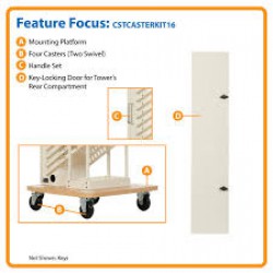 CSTCASTERKIT16 Caster Kit for CST16AC 16-Device AC Charging Station Tower