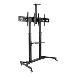 DMCSD3545M Rolling Dual-Screen TV/Monitor Cart - For Two 35" to 45" TVs and Monitors, Side-by-Side Mounting