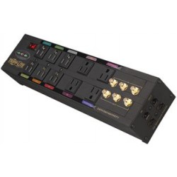 HT10DBS Isobar 10-Outlet Home/Business Theater Surge Protector, 8 ft. Cord with Right-Angle Plug, 3840 Joules, LEDs, Metal Housing