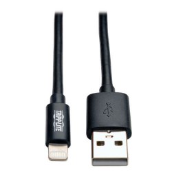 M100-010-BK USB Sync/Charge Cable with Lightning Connector, Black, 10 ft. (3 m)