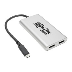 MTB3-002-DP Thunderbolt 3 to Dual DisplayPort Adapter - 4K/5K @ 60 Hz, M/2xF, 4:4:4, Silver