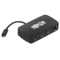 MTB3-DOCK-01 Thunderbolt 3 Dock, Dual Display - 4K 60 Hz, UHD, HDMI, DisplayPort, USB 3.2 Gen 1, USB-A Hub, GbE, Black