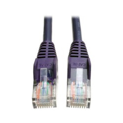N001-010-PU Cat5e 350MHz Snagless Molded Patch Cable (RJ45 M/M) - Purple, 10-ft.