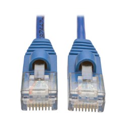 N001-S01-BL Cat5e 350 MHz Snagless Molded Slim UTP Patch Cable (RJ45 M/M), Blue, 1 ft.