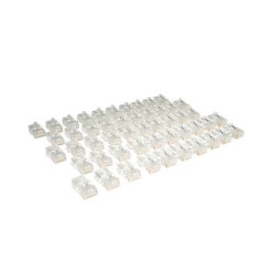 N031-050 Cat5e RJ45 Modular In-Line Connectors for Stranded Cat5e Cable, 50-Pack, TAA