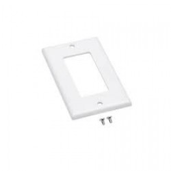 N042D-100-WH Single-Gang Faceplate, Decora Style - Vertical, White