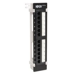 N050-012 12-Port Wall-Mount Cat5e Patch Panel, 568B, RJ45 Ethernet, TAA