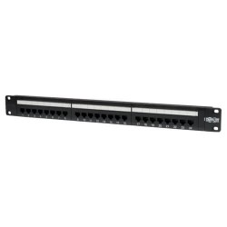 N052-024 24-Port 1U Rack-Mount Cat5e 110 Patch Panel, 568B, RJ45 Ethernet, TAA