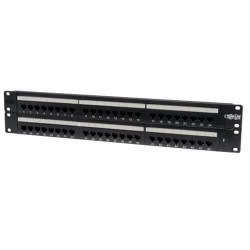 N052-048 48-Port 2U Rack-Mount Cat5e 110 Patch Panel, 568B, RJ45 Ethernet, TAA