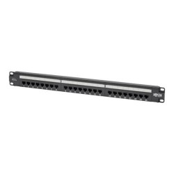 N052-P24 Cat5e 24-Port Patch Panel - PoE+ Compliant, 110/Krone, 568A/B, RJ45 Ethernet, 1U Rack-Mount, TAA