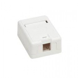 N082-001-WH Surface-Mount Box for Keystone Jack - 1 Port, White