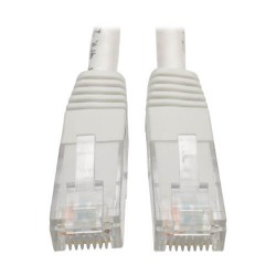 N200-006-WH Premium Cat5/5e/6 Gigabit Molded Patch Cable, 24 AWG, 550 MHz/1 Gbps (RJ45 M/M), White, 6 ft.