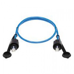 N200P-003BL-IND Industrial Cat6 UTP Ethernet Cable (RJ45 M/M), 100W PoE, CMR-LP, IP68, Blue, 3 ft.