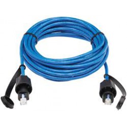 N200P-023BL-IND Industrial Cat6 UTP Ethernet Cable (RJ45 M/M), 100W PoE, CMR-LP, IP68, Blue, 23 ft.
