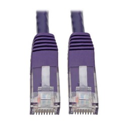 N201-002-PU Cat6 Gigabit Snagless Molded UTP Patch Cable (RJ45 M/M), Purple, 2 ft.