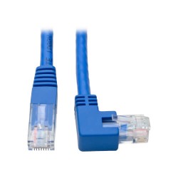 N204-001-BL-RA Right-Angle Cat6 UTP Patch Cable (RJ45) - 1 ft., M/M, Gigabit, Molded, Blue
