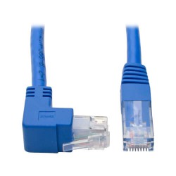 N204-001-BL-UP Up-Angle Cat6 UTP Patch Cable (RJ45) - 1 ft., M/M, Gigabit, Molded, Blue