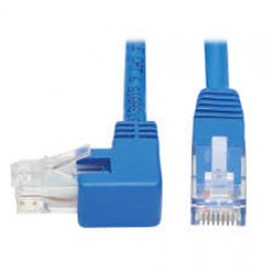 N204-015-BL-LA Left-Angle Cat6 Gigabit Molded UTP Ethernet Cable (RJ45 Left-Angle M to RJ45 M), Blue, 15 ft.