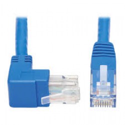 N204-015-BL-UP Up-Angle Cat6 Gigabit Molded UTP Ethernet Cable (RJ45 Right-Angle Up M to RJ45 M), Blue, 15 ft.