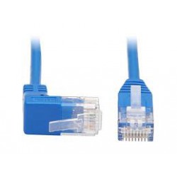 N204-S10-BL-UP Up-Angle Cat6 Gigabit Molded Slim UTP Ethernet Cable (RJ45 Right-Angle Up M to RJ45 M), Blue, 10 ft.