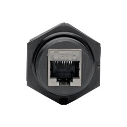N206-BC01-IND RJ45 Bulkhead Coupler for Cat5/Cat6, Female to Female, Shielded, Industrial, Dust Cap - IP67, TAA