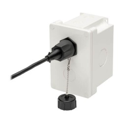 N206-SB01-IND Waterproof Electrical Junction Box - Surface Mount, Industrial, Single Gang, IP67, TAA, 2 Cutouts
