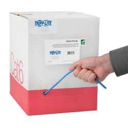 N224-01K-BL Cat6 Gigabit Bulk Solid-Core Plenum-Rated CMP Cable, Blue, 1000 ft.