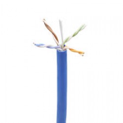 N224-01K-BL-LP5 Cat6 Gigabit Solid-Core UTP Bulk Ethernet Cable, CMP-LP 0.5A Plenum, 100W PoE/PoE++, Blue, 1000 ft.