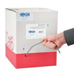 N224-01K-GY Cat6 Gigabit Bulk Solid Plenum-Rated CMP Cable - Gray, 1000-ft., TAA
