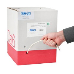 N224-01K-WH Cat6 Gigabit Bulk Solid-Core Plenum-Rated CMP Cable, White, 1000 ft.
