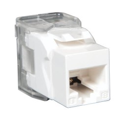 N238-001-WH-TF Toolless Cat6/5e Keystone Jack - White, TAA