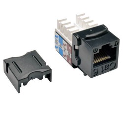 N238-010-BK Cat6/Cat5e 110 Style Punch Down Keystone Jack - Black, 10-Pack, TAA