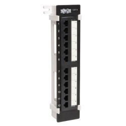 N250-012 12-Port Cat6/Cat5 Wall-Mount Vertical 110 Patch Panel, TAA