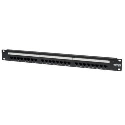 N252-024 24-Port 1U Rack-Mount Cat6/Cat5 110 Patch Panel, 568B, RJ45 Ethernet, TAA