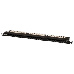 N252-024-HU 24-Port 0.5U Rack-Mount Cat6/Cat5 110 Patch Panel 568B, RJ45 Ethernet, TAA