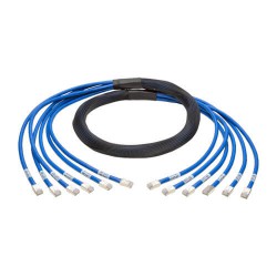 N261-015-6MM-BL Augmented Cat6/Cat6a Pre-Terminated Copper Trunk Bundle, (6x) RJ45 (M/M), 15 ft.