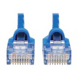 N261-S15-BL Cat6a 10G Snagless Molded Slim UTP Ethernet Cable (RJ45 M/M), Blue, 15 ft.