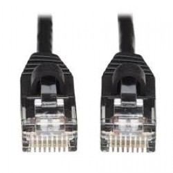 N261-S25-BK Cat6a 10G Snagless Molded Slim UTP Ethernet Cable (RJ45 M/M), Black, 25 ft.