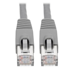 N262-005-GY Cat6a 10G-Certified Snagless Shielded STP Network Patch Cable (RJ45 M/M), PoE, Gray, 5 ft.
