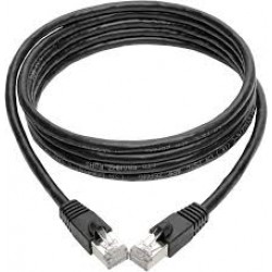 N262-008-BK Cat6a 10G-Certified Snagless Shielded STP Ethernet Cable (RJ45 M/M), PoE, Black, 8 ft.