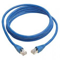 N262-008-BL Cat6a 10G-Certified Snagless Shielded STP Ethernet Cable (RJ45 M/M), PoE, Blue, 8 ft.